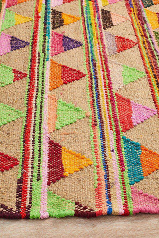 Rug Culture RUGS Cirque Multi Coloured Bunting Jute Rug