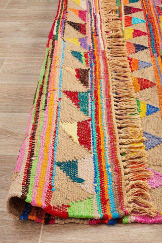 Rug Culture RUGS Cirque Multi Coloured Bunting Jute Rug