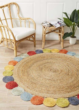 Rug Culture RUGS Daisy Round Jute Rug