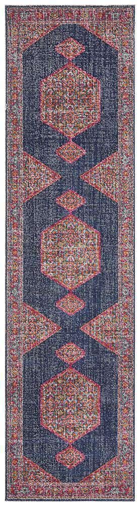 Rug Culture RUGS Edessa Navy Transitonal Runner Rug