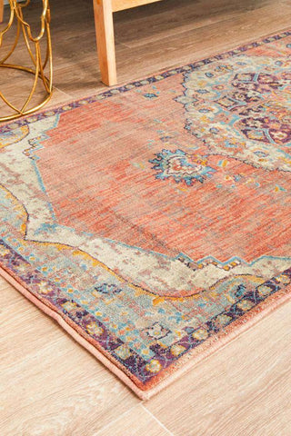 Rug Culture RUGS Edrica Terracotta Traditional Runner Rug