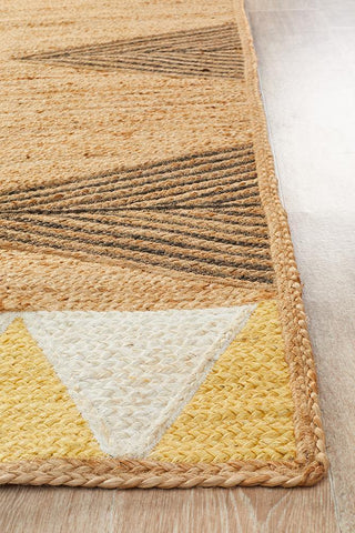 Rug Culture RUGS Electra Yellow & Black Jute Rug