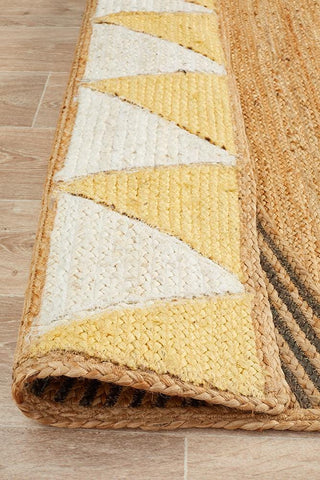 Rug Culture RUGS Electra Yellow & Black Jute Rug