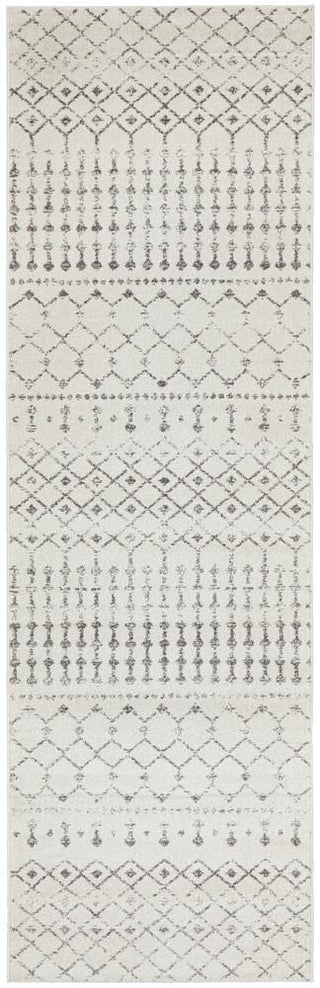 Rug Culture RUGS Elsa Transitional Trellis Runner - Silver