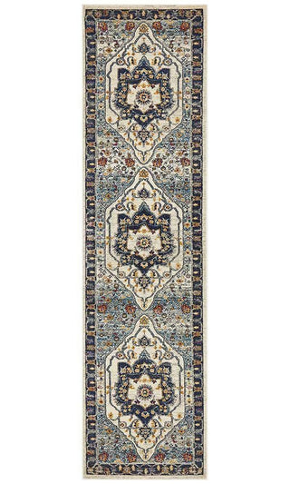 Rug Culture RUGS Erdek Blue Medallion Runner Rug