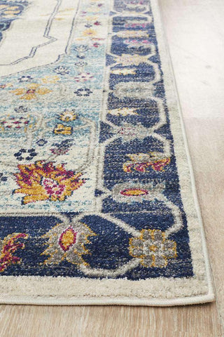 Rug Culture RUGS Erdek Blue Medallion Runner Rug