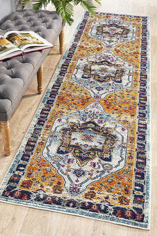 Rug Culture RUGS Erdek Rust Traditional Medallion Runner