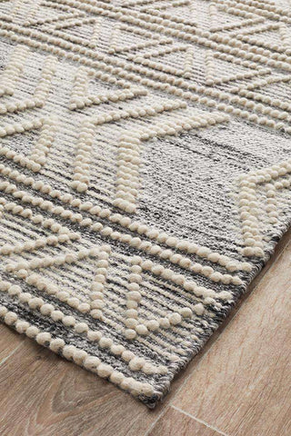 Rug Culture RUGS Esha Grey Tribal Wool Rug