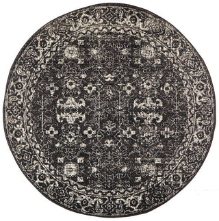 Rug Culture RUGS Estella Charcoal Transitional Round Rug