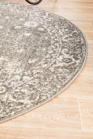 Rug Culture RUGS Estella Grey Transitional Round Rug