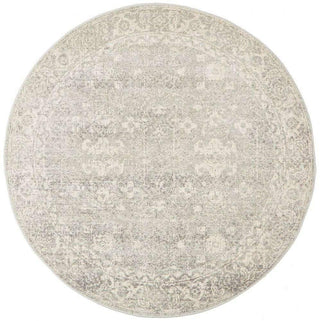 Rug Culture RUGS Estella Silver Transitional Round Rug