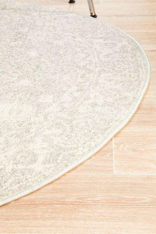 Rug Culture RUGS Estella Silver Transitional Round Rug