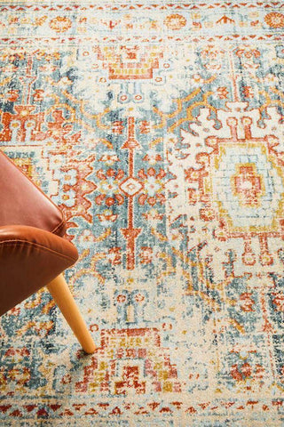 Rug Culture RUGS Faris Blue Tribal Rug