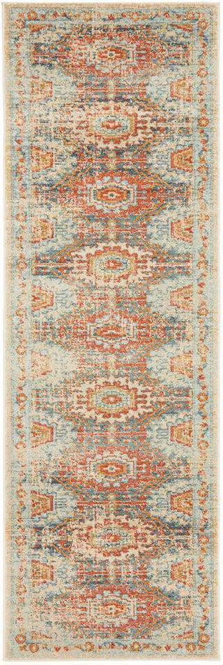 Rug Culture RUGS Faris Blue Tribal Runner Rug