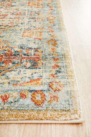 Rug Culture RUGS Faris Blue Tribal Runner Rug