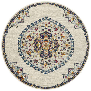 Rug Culture RUGS Farrar Beige Medallion Round Rug