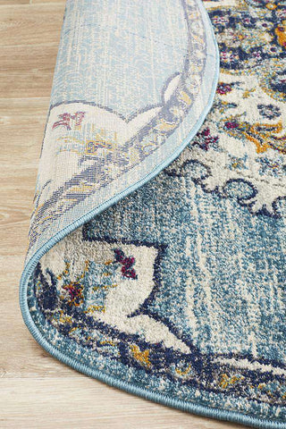 Rug Culture RUGS Farrar Blue Medallion Round Rug