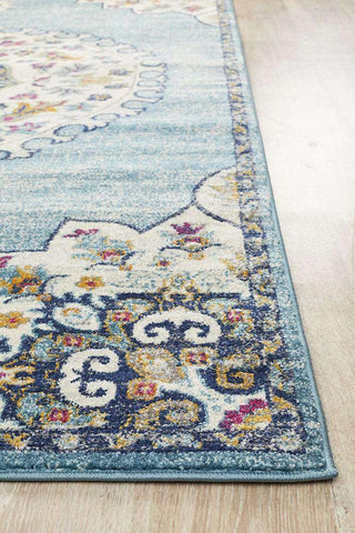 Rug Culture RUGS Farrar Blue Medallion Runner