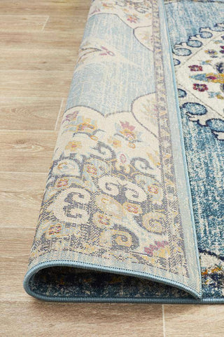 Rug Culture RUGS Farrar Blue Medallion Runner