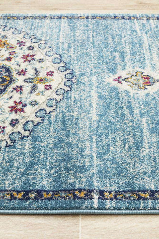 Rug Culture RUGS Farrar Blue Medallion Runner