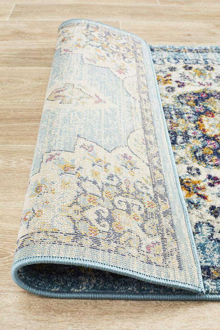 Rug Culture RUGS Farrar Blue Medallion Runner