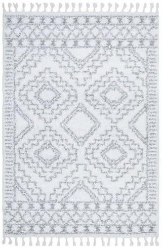 RUG CULTURE RUGS Fez White & Grey Moroccan Shag Rug