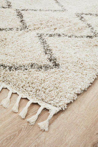 Rug Culture RUGS Fleur Natural Fringed Rug