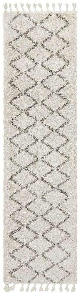 Rug Culture RUGS Fleur Natural Fringed Runner