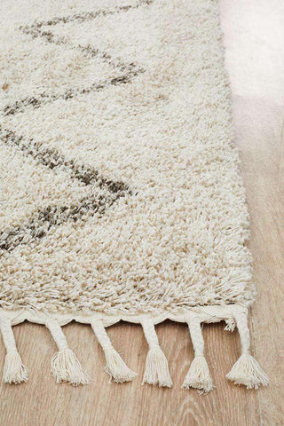 Rug Culture RUGS Fleur Natural Fringed Runner