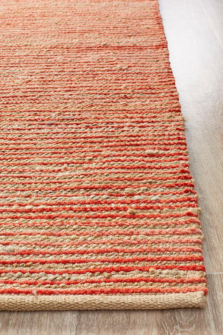 Rug Culture RUGS Flora Coral Jute Rug