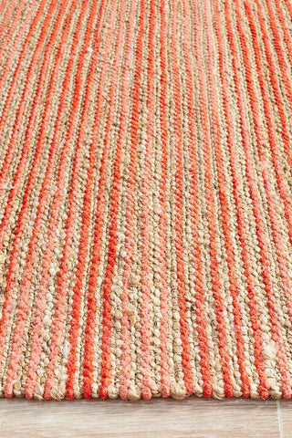 Rug Culture RUGS Flora Coral Jute Rug