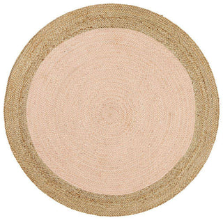 Rug Culture RUGS Florence Pink Round Jute Rug