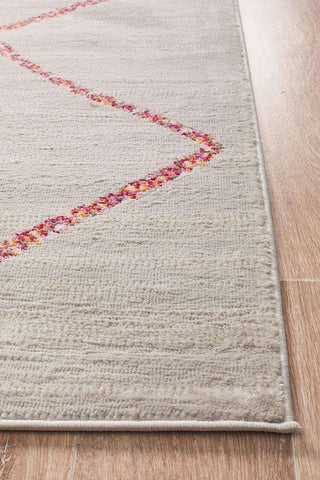 Rug Culture RUGS Florentin Grey & Pink Diamond Rug (Discontinued)