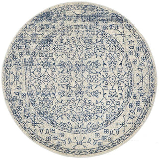 Rug Culture RUGS Formosa White Grey & Blue Transitional Round Rug