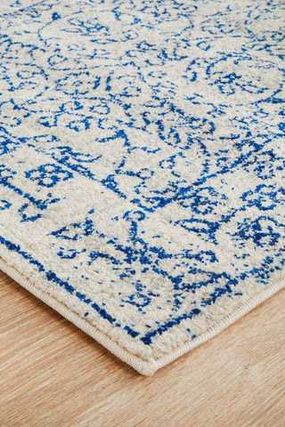 Rug Culture RUGS Formosa White Grey & Blue Transitional Runner