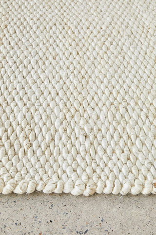 RUG CULTURE RUGS Hive White Jute Rug