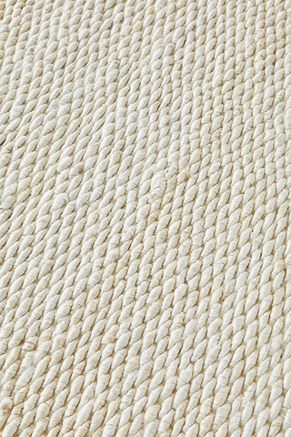 RUG CULTURE RUGS Hive White Jute Rug