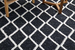 RUG CULTURE RUGS Huxley Black Wool Blend Rug