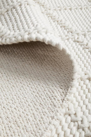 RUG CULTURE RUGS Huxley White Wool Blend Rug