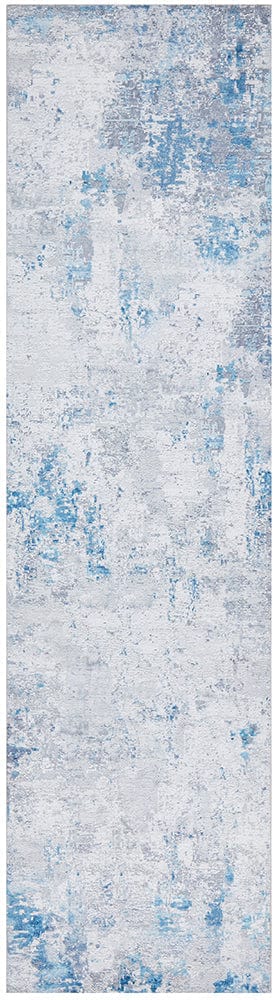 RUG CULTURE RUGS Illusions Blue Hallway Runner