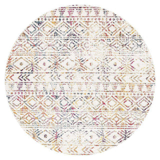 Rug Culture RUGS Ismail Multi Coloured Tribal Round Rug