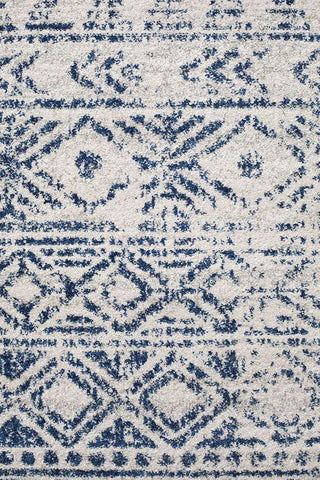 Rug Culture RUGS Ismail White Blue Tribal Rug