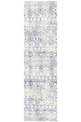 Rug Culture RUGS Ismail White Blue Tribal Rug