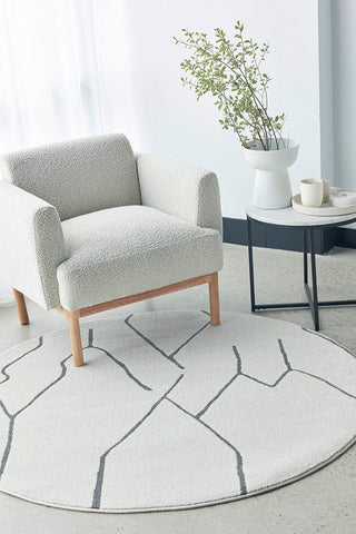 RUG CULTURE Rugs Ivy Grey Modern Round Rug