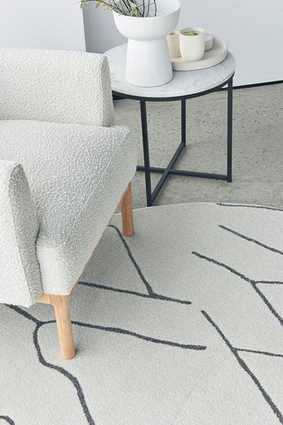 RUG CULTURE Rugs Ivy Grey Modern Round Rug