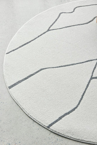 RUG CULTURE Rugs Ivy Grey Modern Round Rug