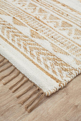 Rug Culture RUGS Kailani White & Natural Jute Blend Rug