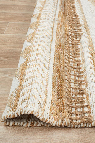 Rug Culture RUGS Kailani White & Natural Jute Blend Rug