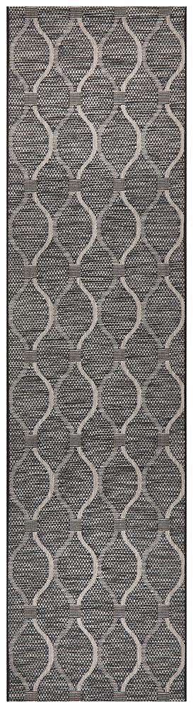 Rug Culture RUGS Kavala Outdoor Runner - Black