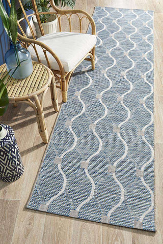 Rug Culture RUGS Kavala Outdoor Runner - Blue